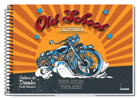 Caderno de Desenho Milimetrado 80 Folhas Golden Years - Credeal