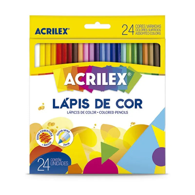 Lápis de Cor 24 Cores Acrilex