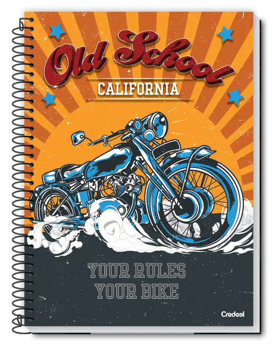 Caderno Universitário Espiral 10 Matérias 160 Folhas Golden Years da Credeal