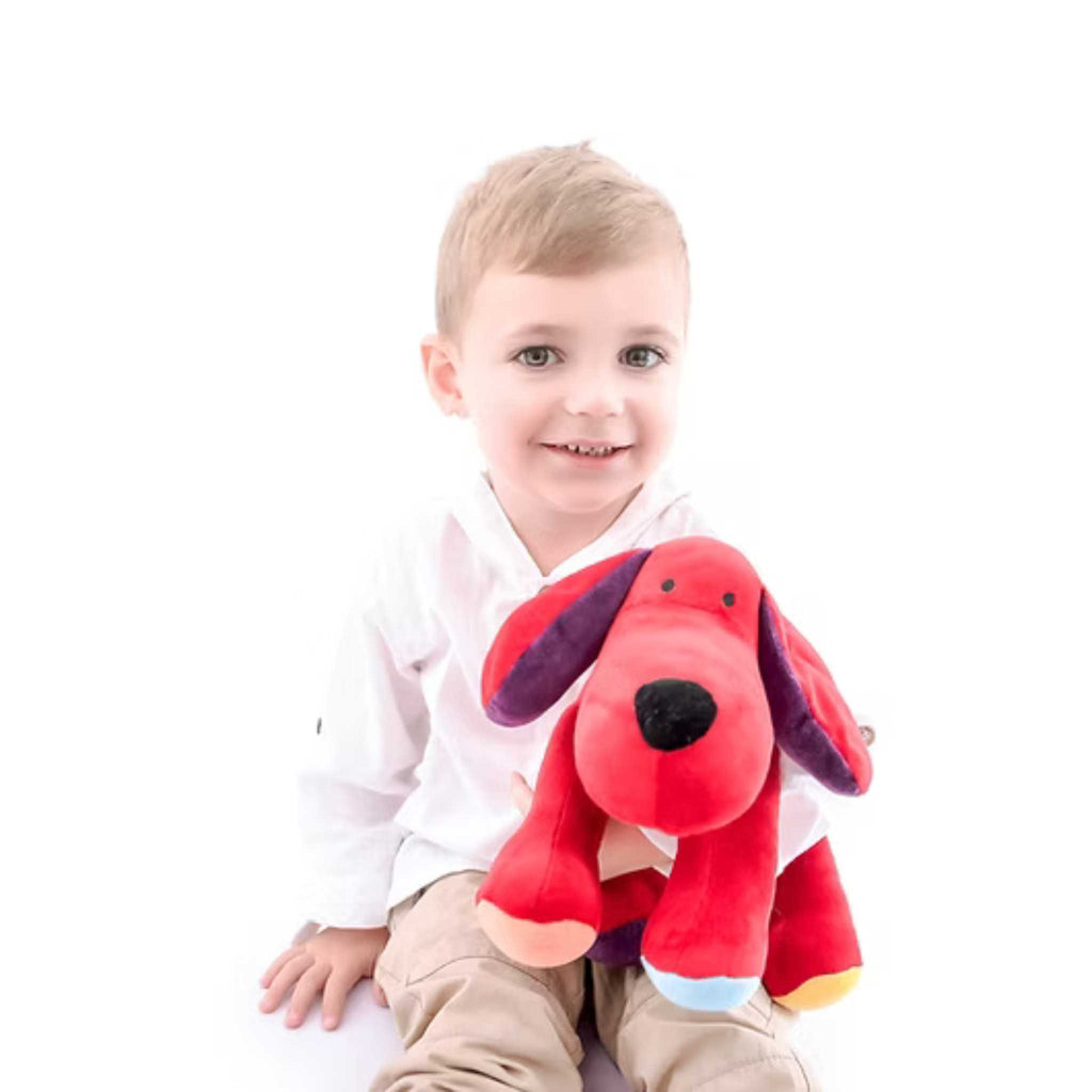 Pelúcia Infantil Cachorro Greg Vermelho 30 cm Linha Color - Zip