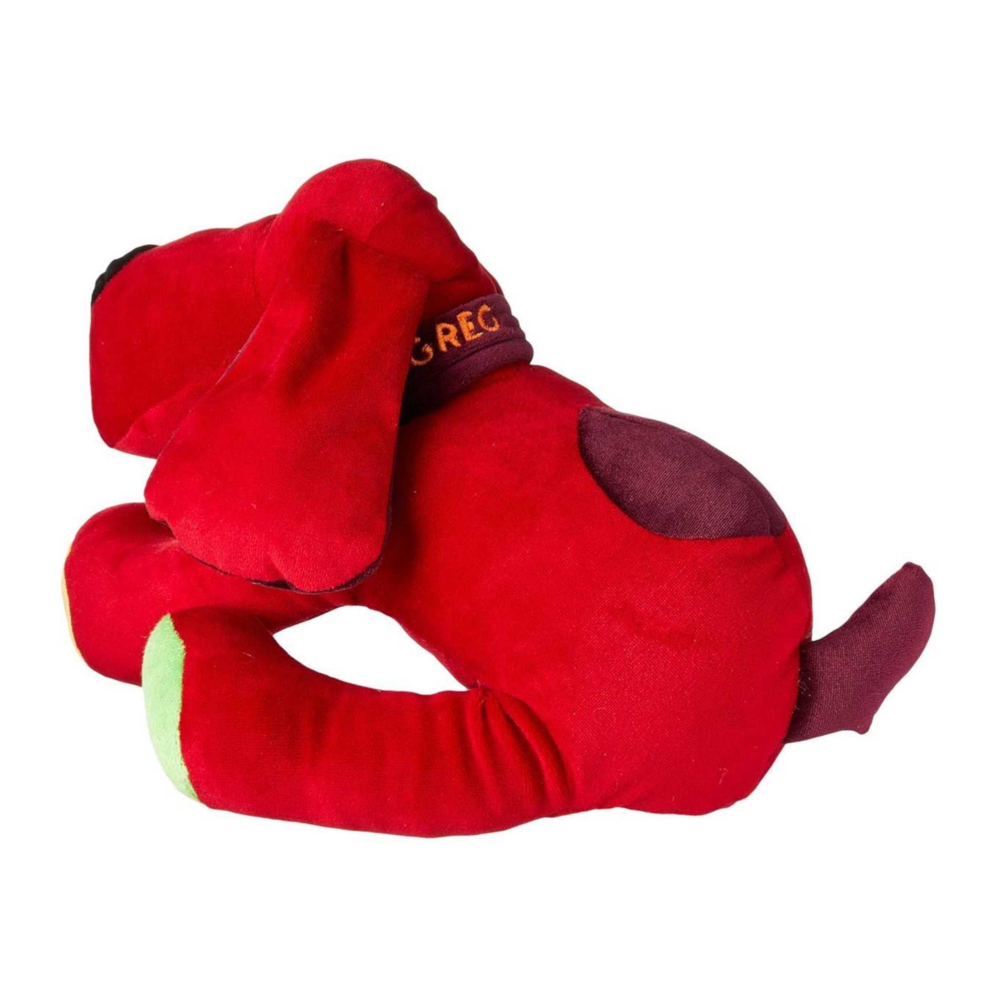Pelúcia Infantil Cachorro Greg Vermelho 30 cm Linha Color - Zip