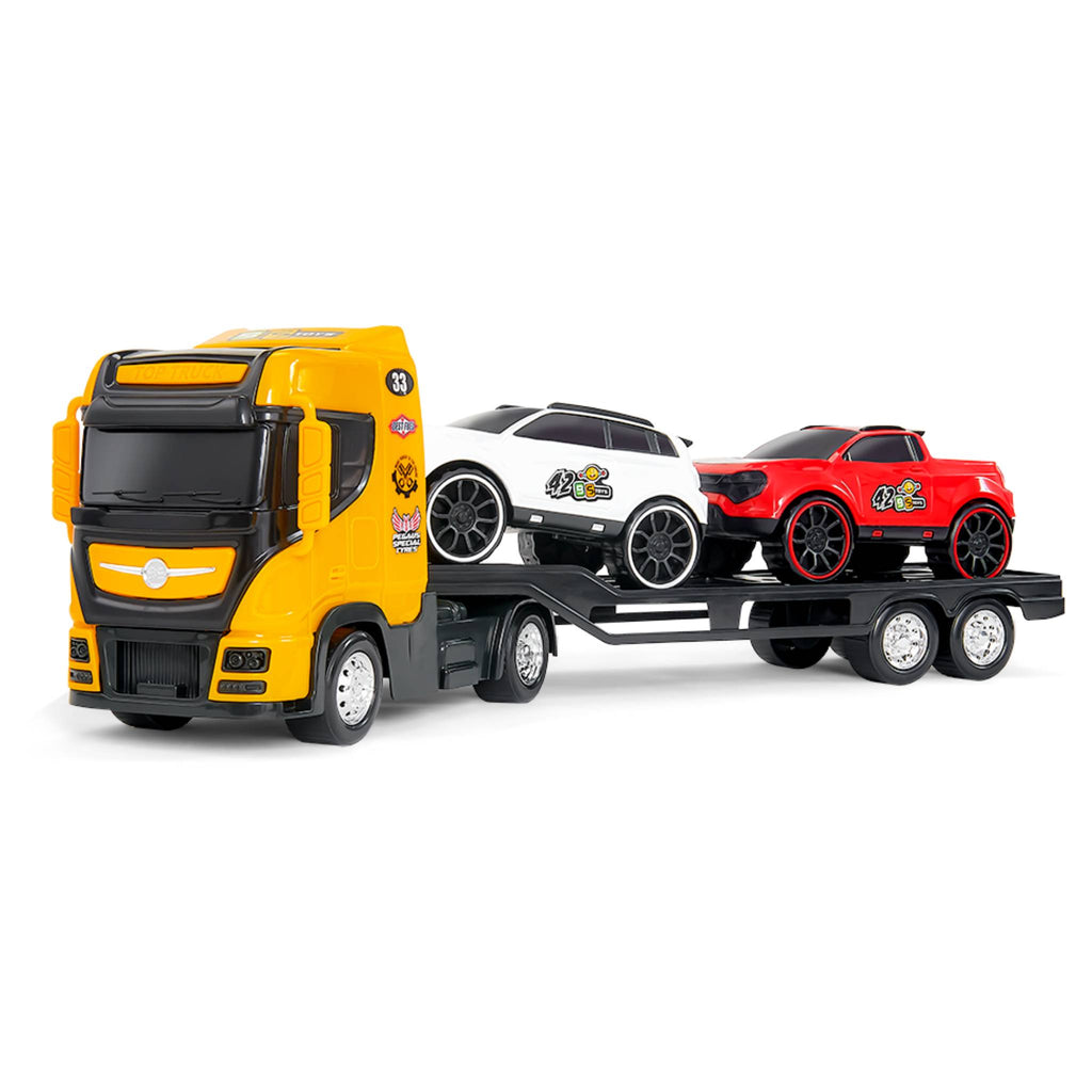 Caminhão de Reboque Top Truck com 2 Carrinhos - BS Toys