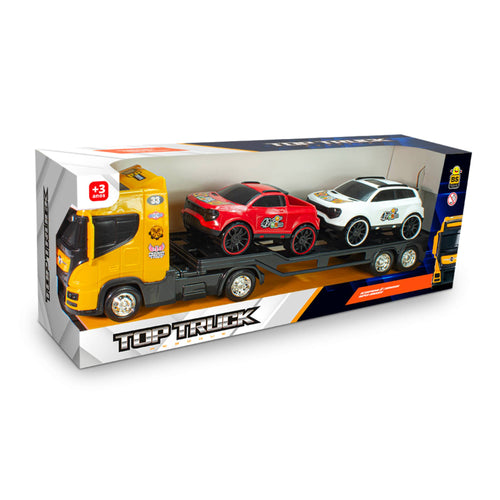 Caminhão de Reboque Top Truck com 2 Carrinhos - BS Toys