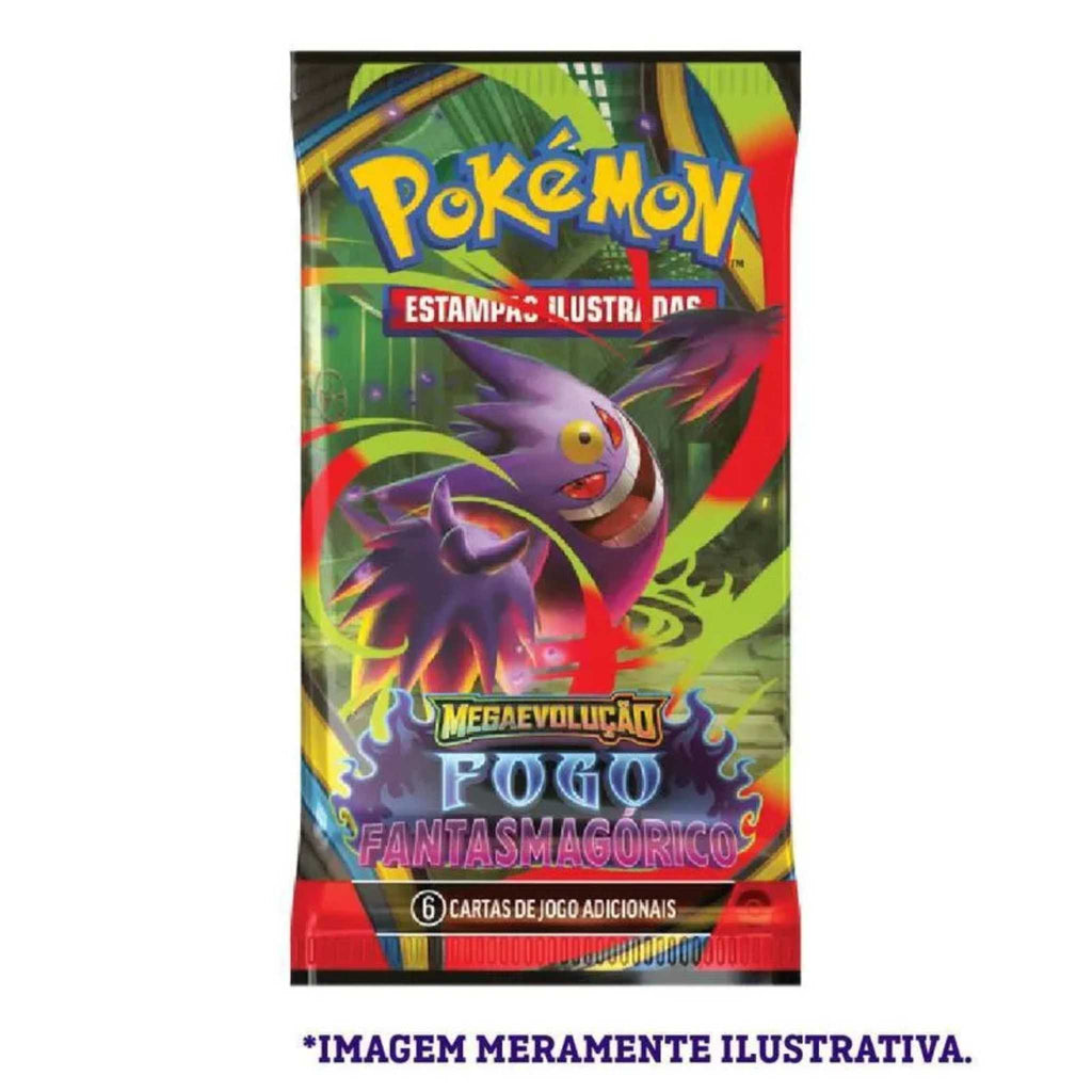 Cartas Pokémon ME02 Fogo Fantasmagórico Copag Pacote Sortido