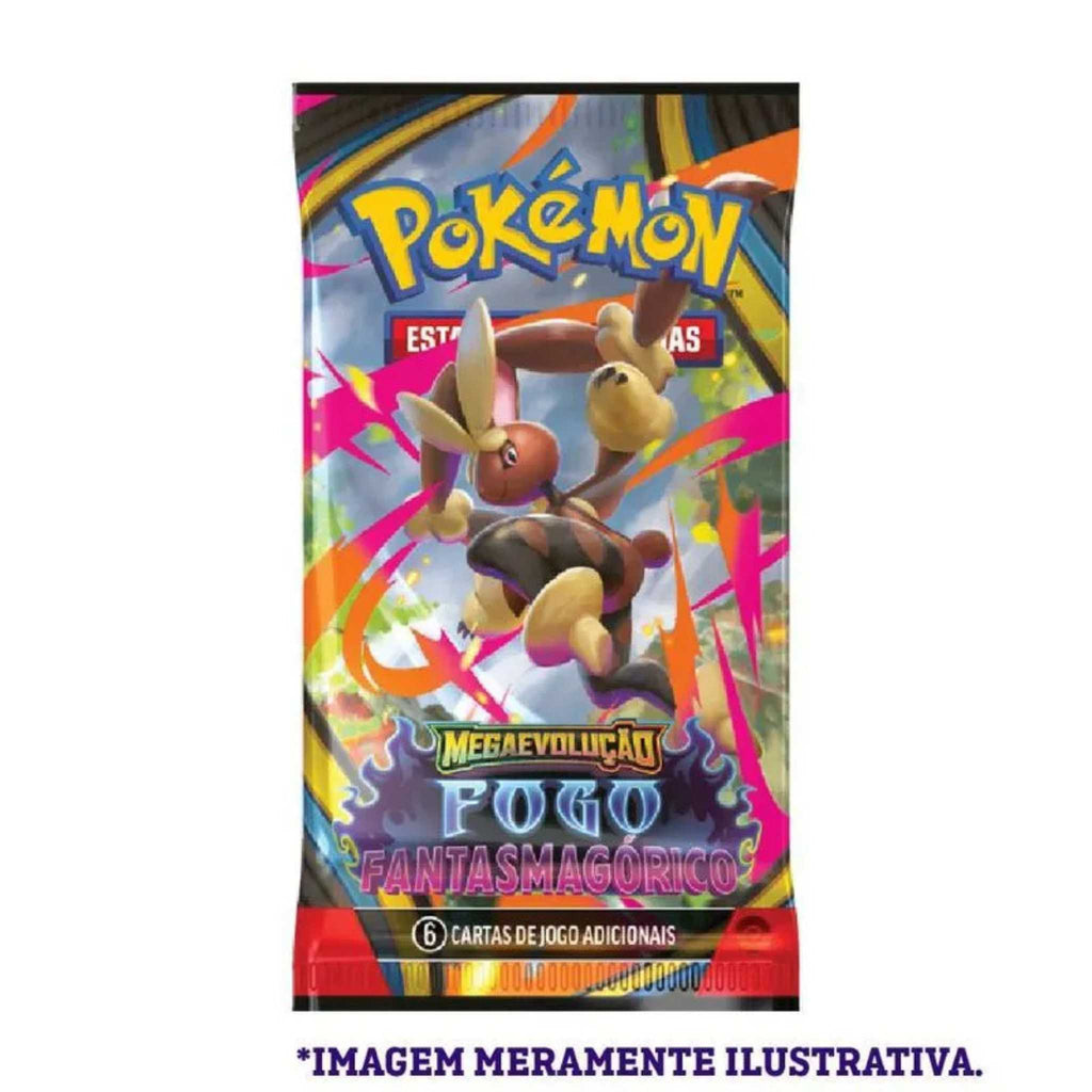 Cartas Pokémon ME02 Fogo Fantasmagórico Copag Pacote Sortido