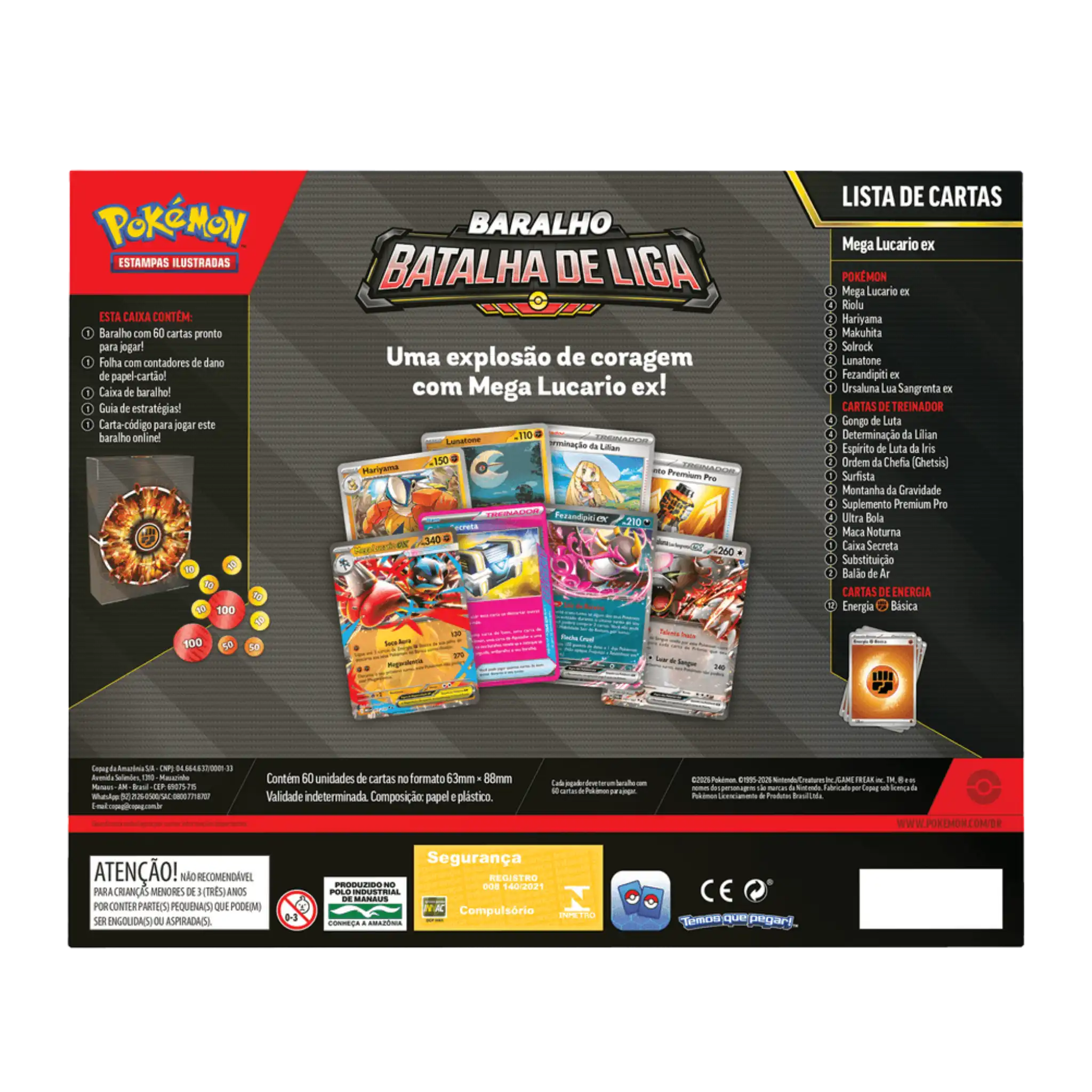 Deck de Batalha Mega Lucario EX Pokemon