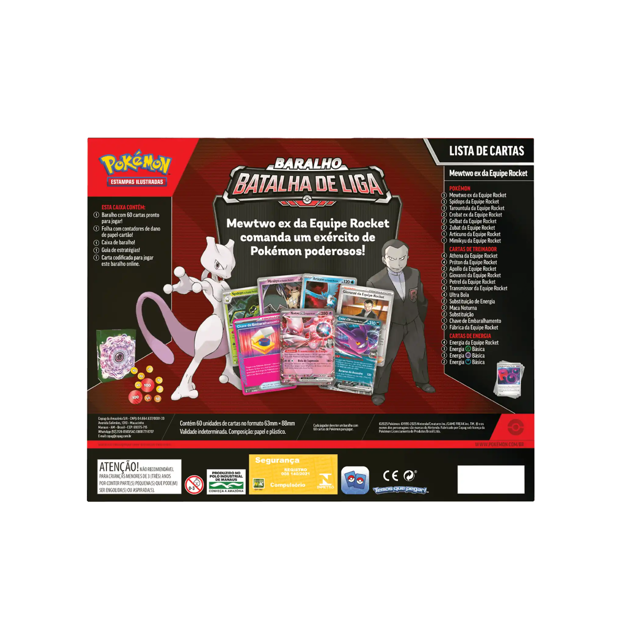 Deck de Batalha Mewtwo EX Pokemon