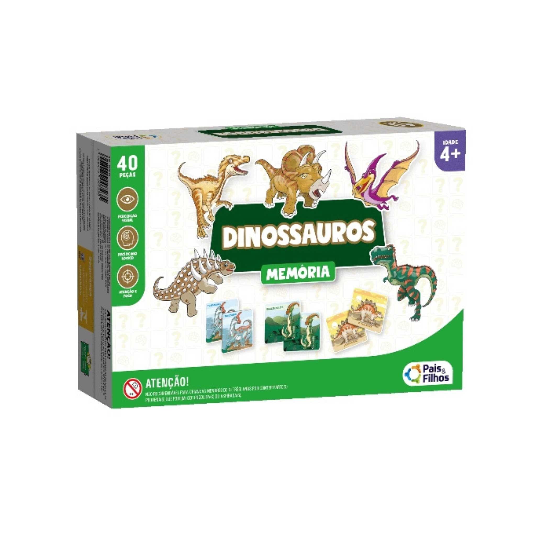 Jogo Da Memória Infantil Dinossauros Pais E Filhos