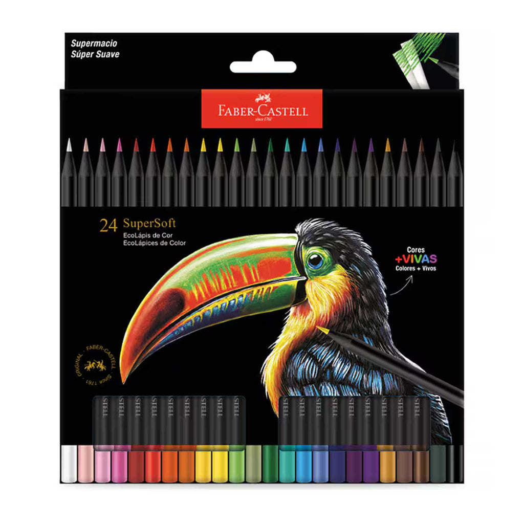Lápis Super Soft Faber Castell 24 cores