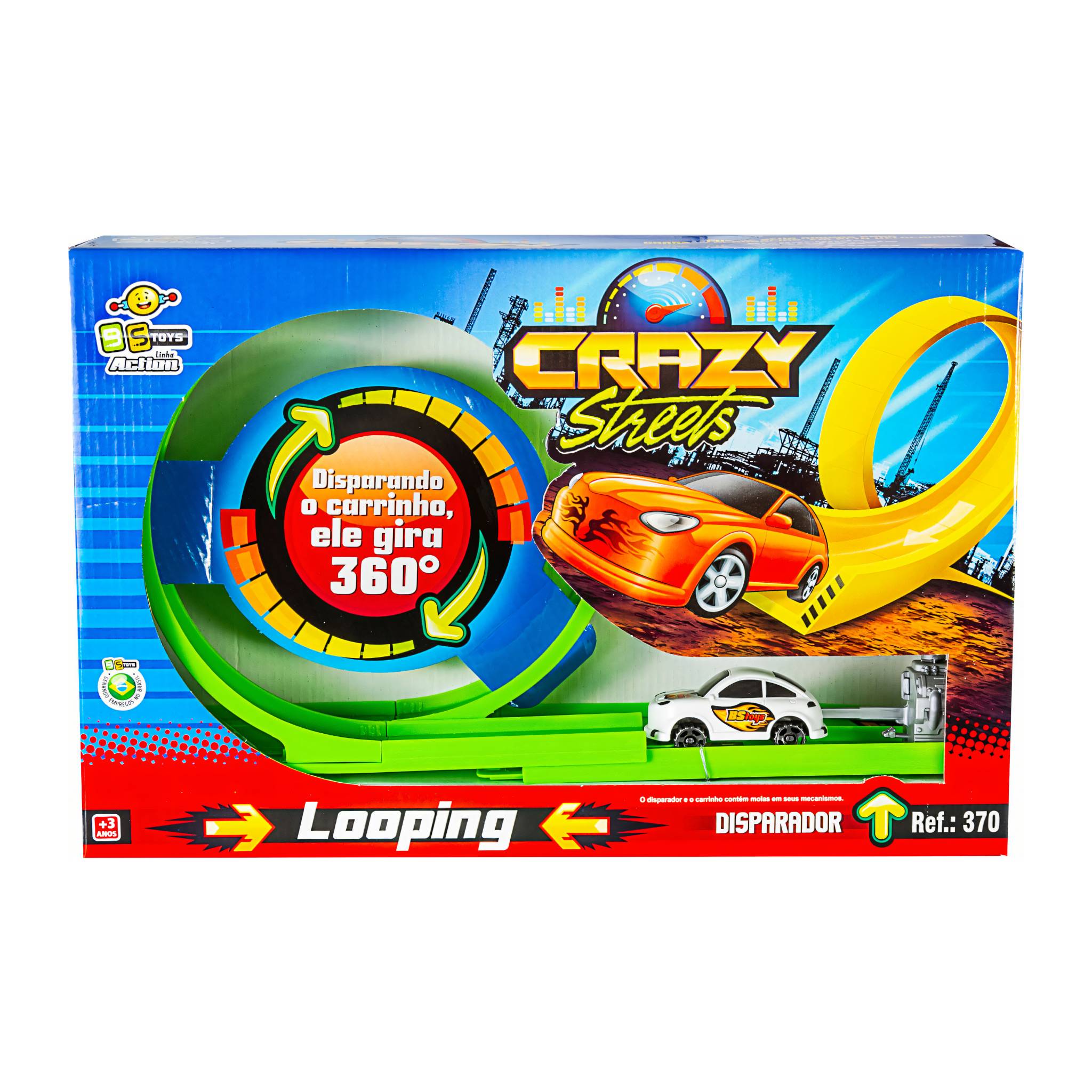 Pista de Corrida com Looping 360° Crazy Streets - BS Toys
