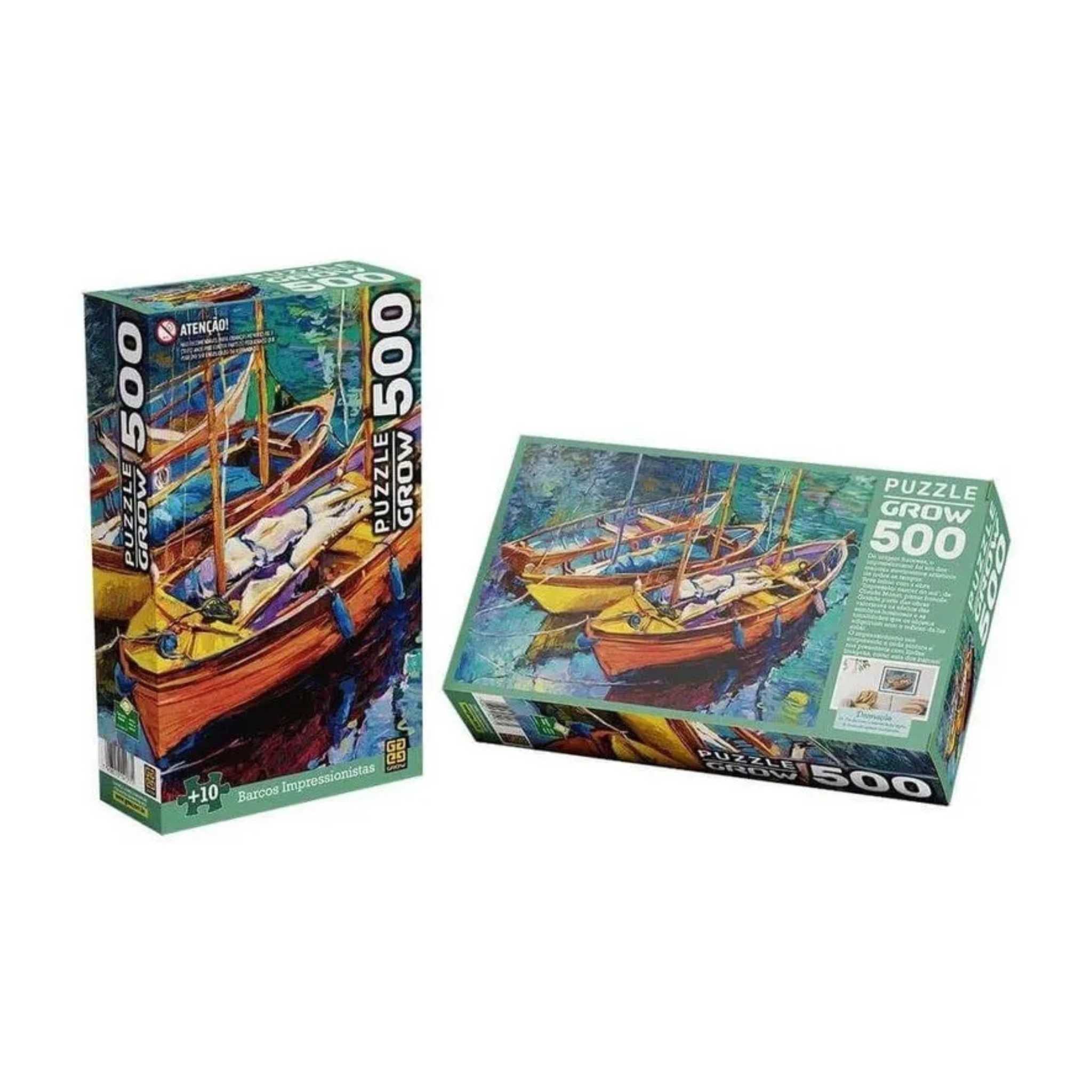 Quebra-Cabeça 500 Peças Grow Barcos Impressionistas