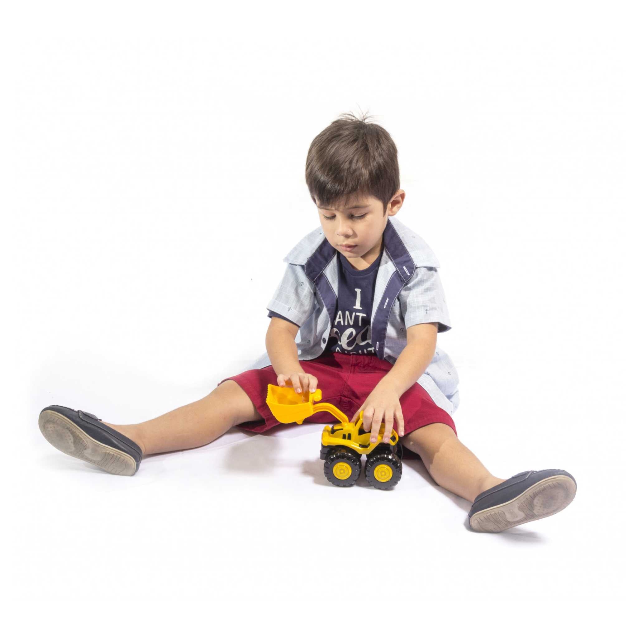 Trator de Brinquedo Escavadeira BS TOYS Solapa