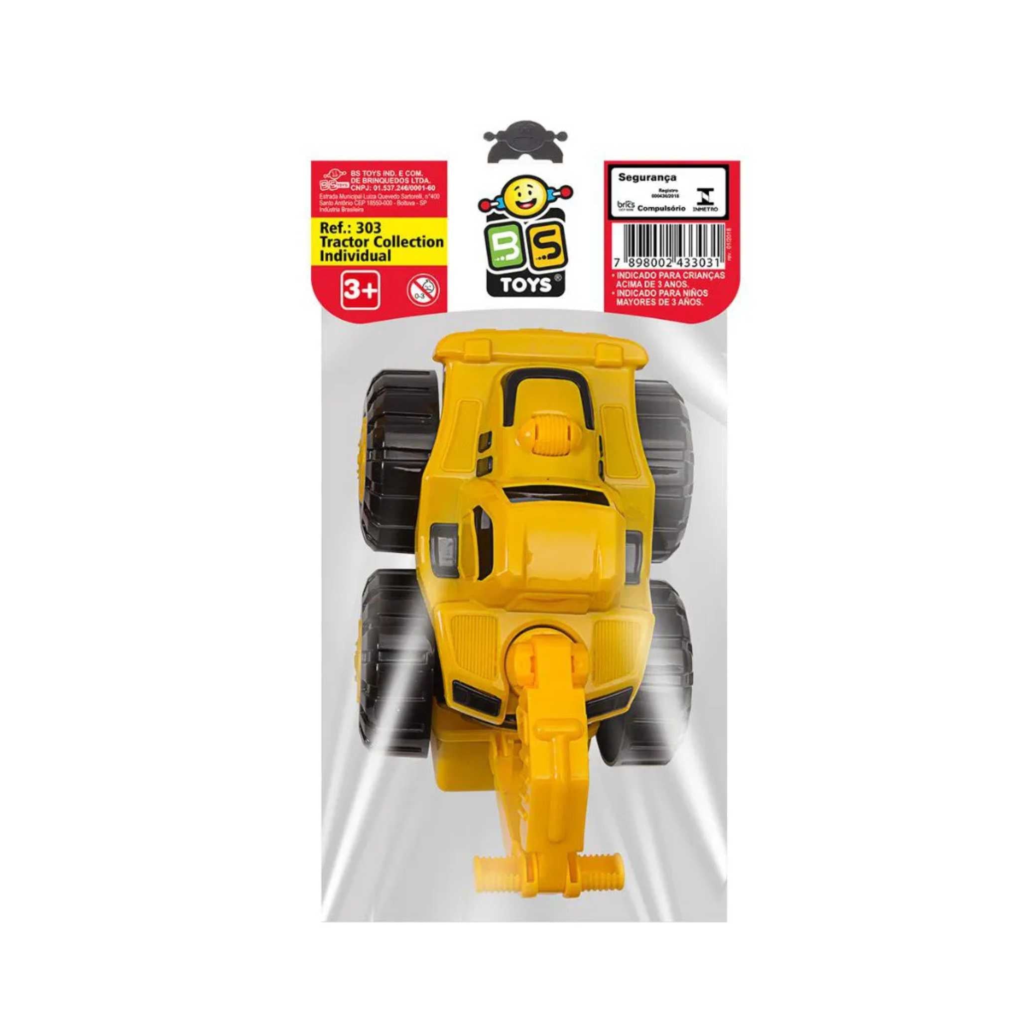 Trator de Brinquedo Escavadeira BS TOYS Solapa