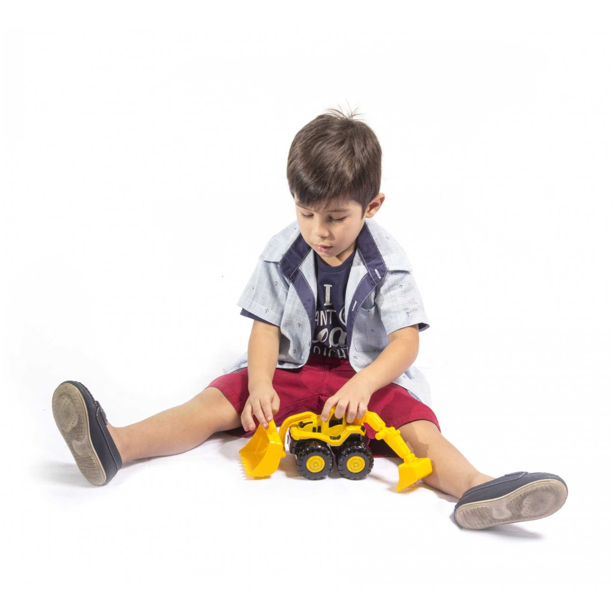 Trator de Brinquedo Retroescavadeira Solapa BS TOYS