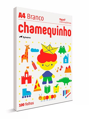 Papel Sulfite Branco Chamequinho com 100 unidades